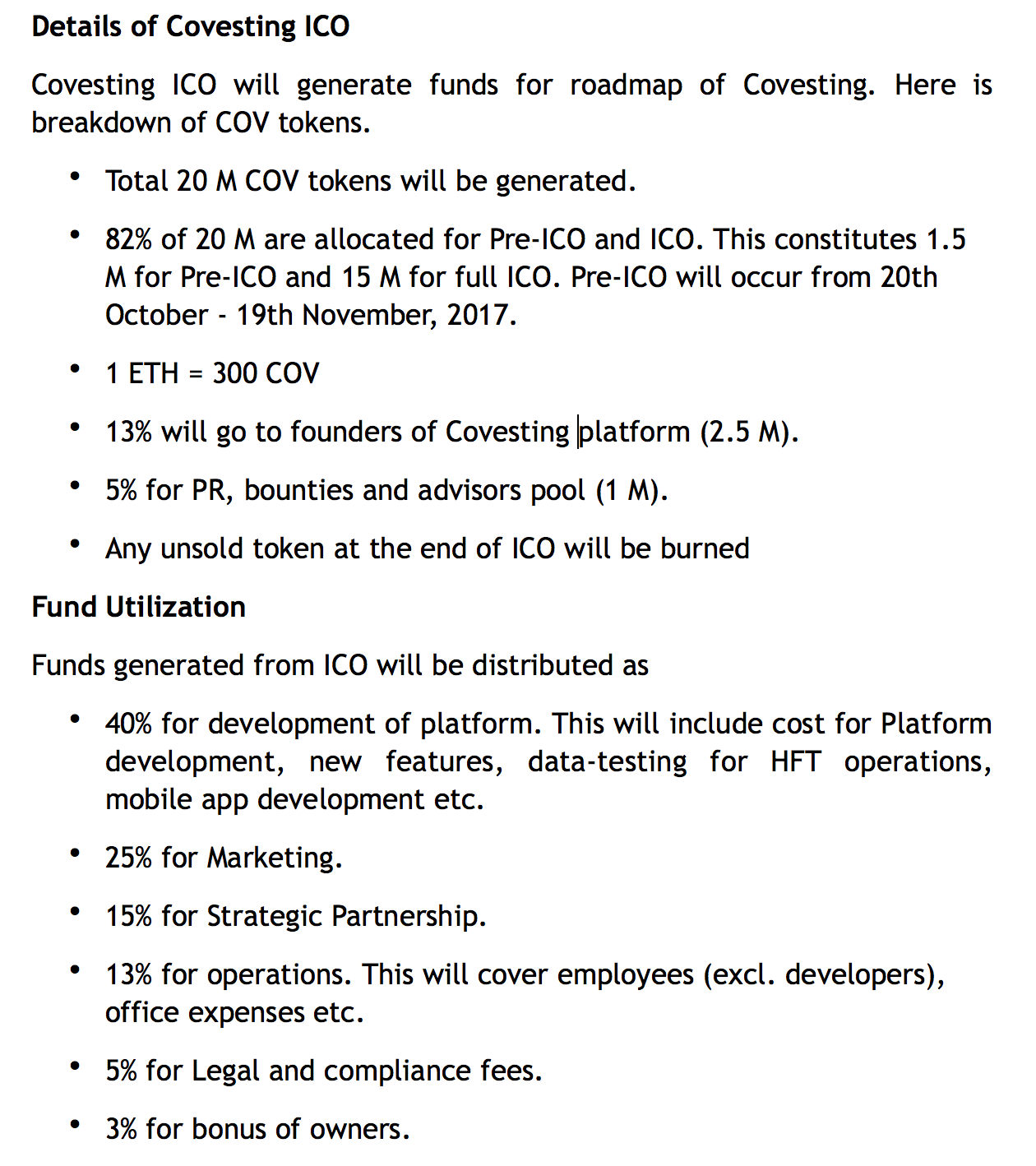Covesting-ICO- details